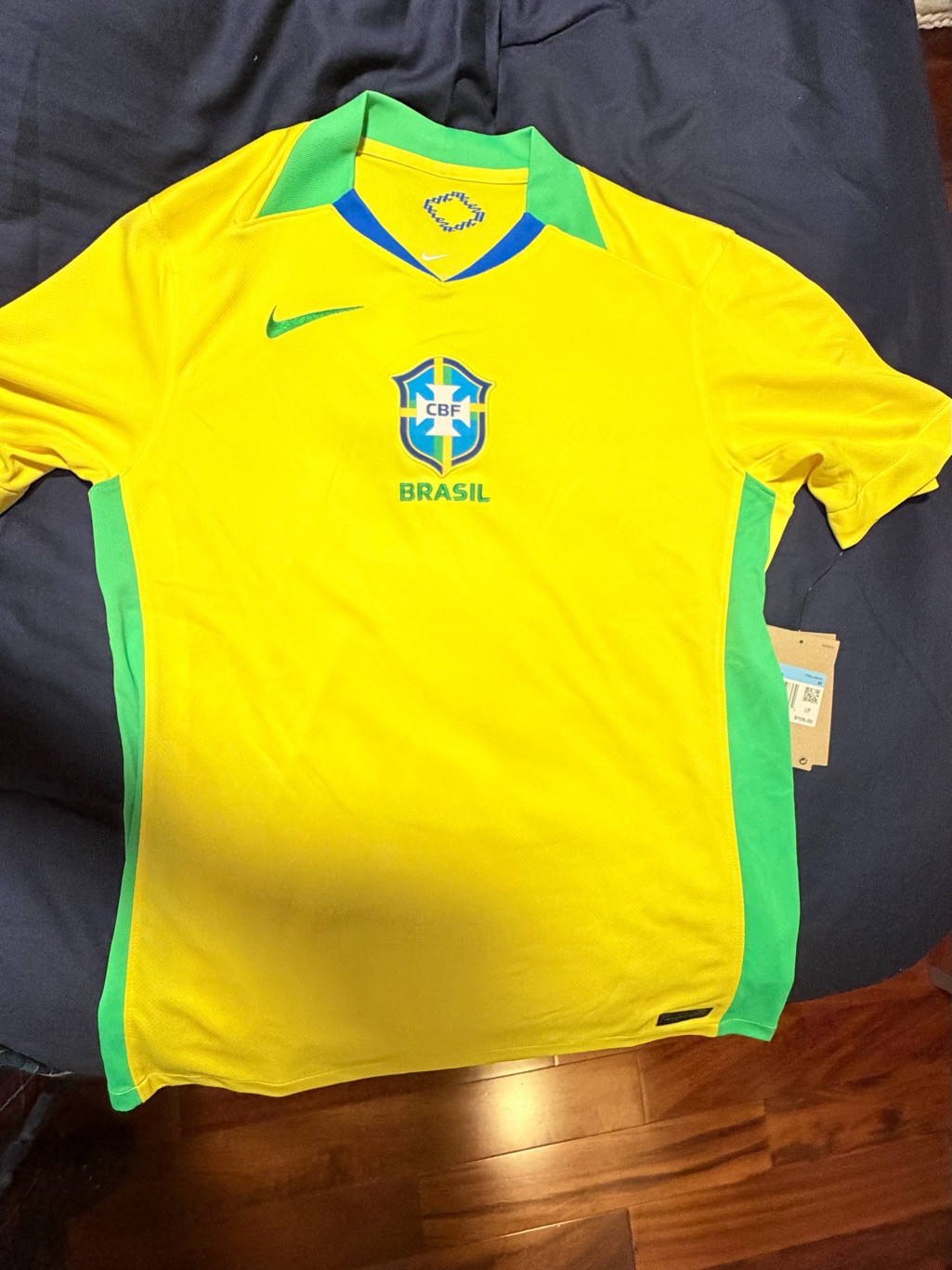 Nike Brasil Yellow & Green Men Soccer Jersey